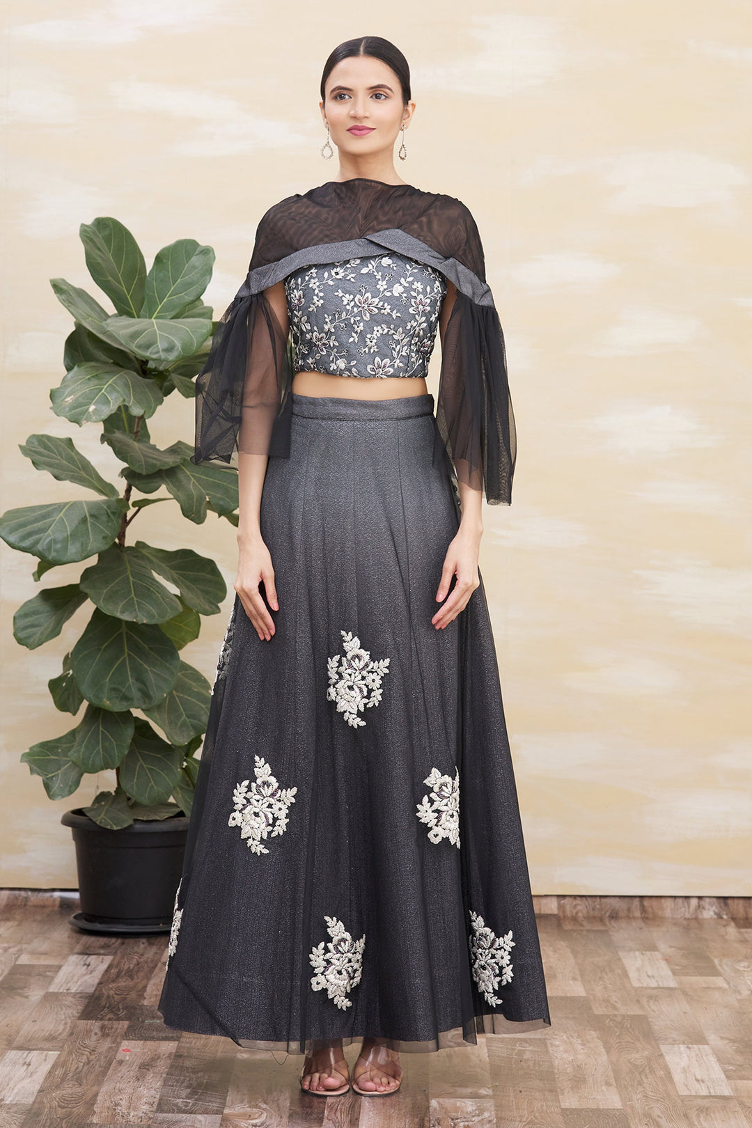 Designer Shimmer Lycra Lehenga Choli | Thread & Jari Embroidery Work