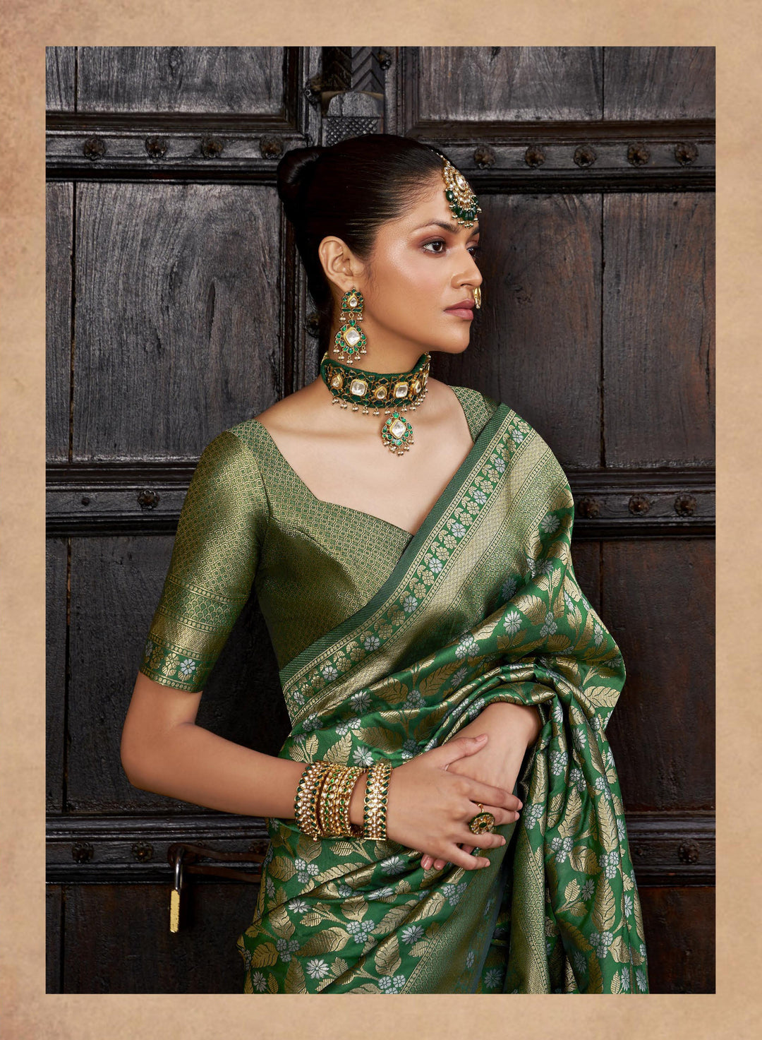 Elegant Viscose-Silk Saree with Brocade Work | Perfect for Weddings & Events