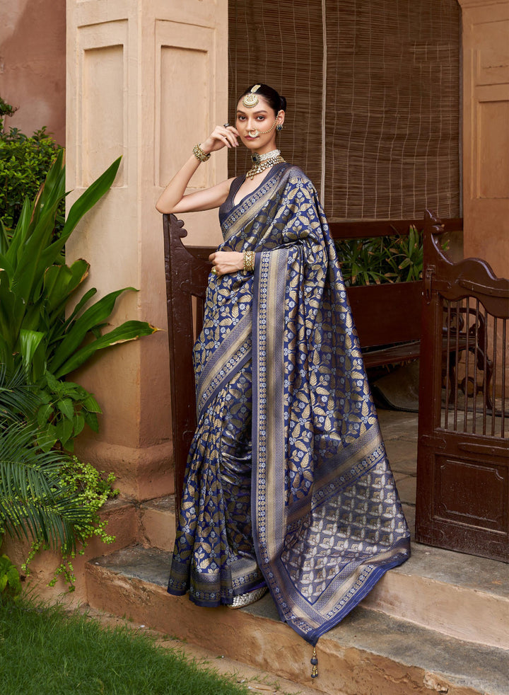 Elegant Viscose-Silk Saree with Brocade Work | Perfect for Weddings & Events