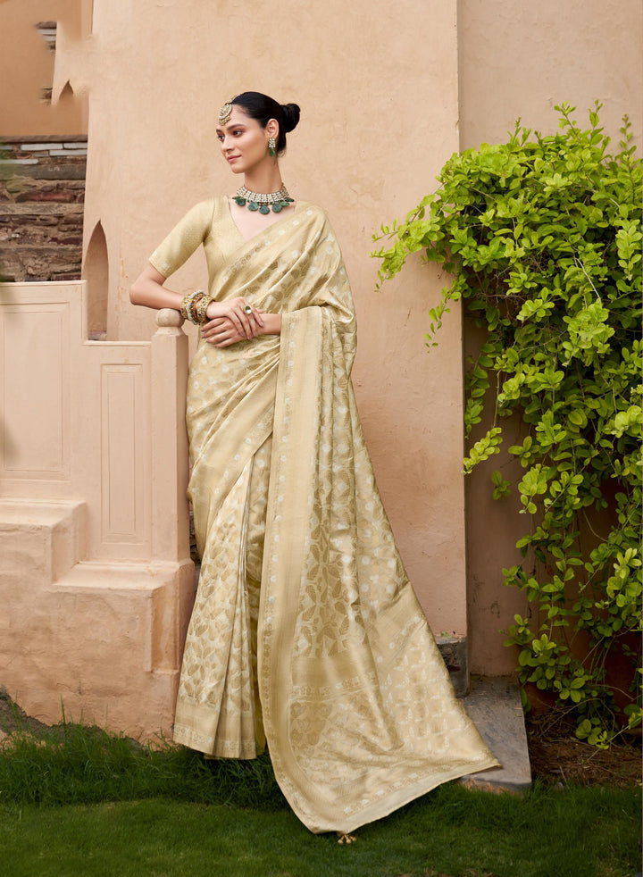 Elegant Viscose-Silk Saree with Brocade Work | Perfect for Weddings & Events