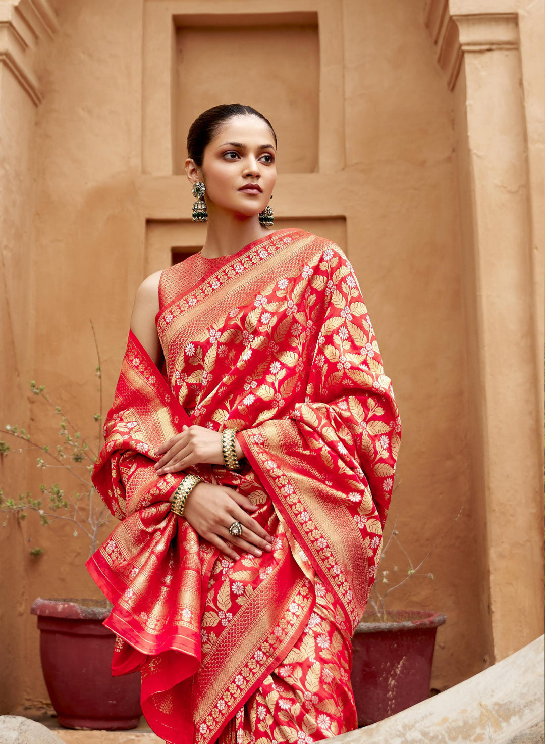 Elegant Viscose-Silk Saree with Brocade Work | Perfect for Weddings & Events