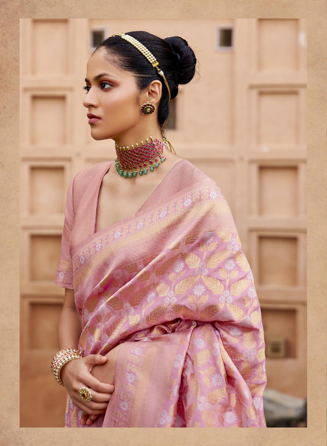 Elegant Viscose-Silk Saree with Brocade Work | Perfect for Weddings & Events