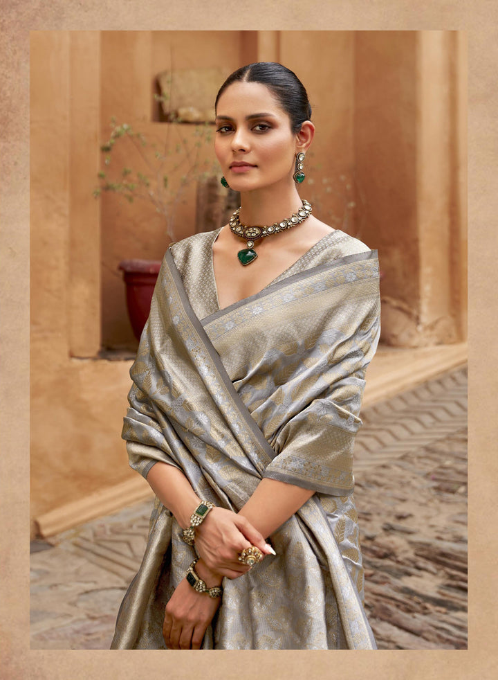 Elegant Viscose-Silk Saree with Brocade Work | Perfect for Weddings & Events