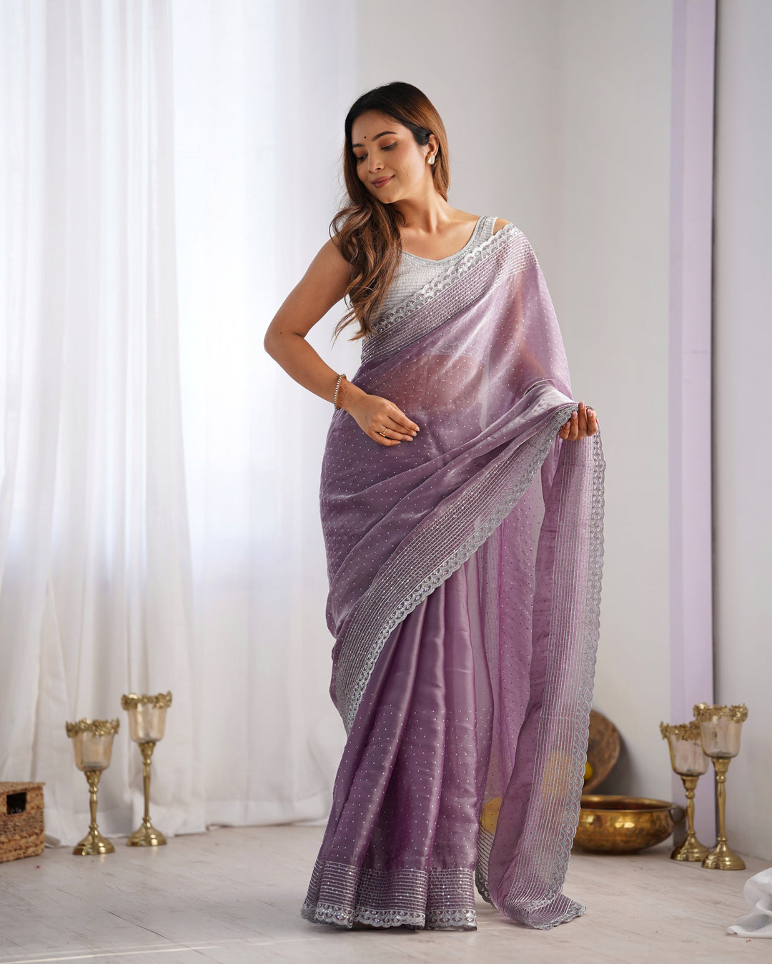 Designer Jimmy Choo Saree | Sequenced Embroidery for Special Events