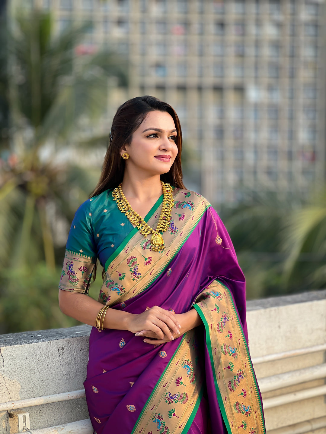 Traditional Soft Silk Saree | Weaving Paithani Meenakari Designer