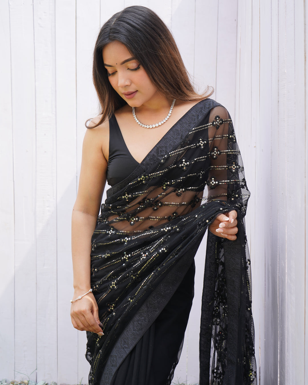 Stunning Butterfly Net Saree | Thread, Sequance Embroidery, Diamond Work Work for Partywear