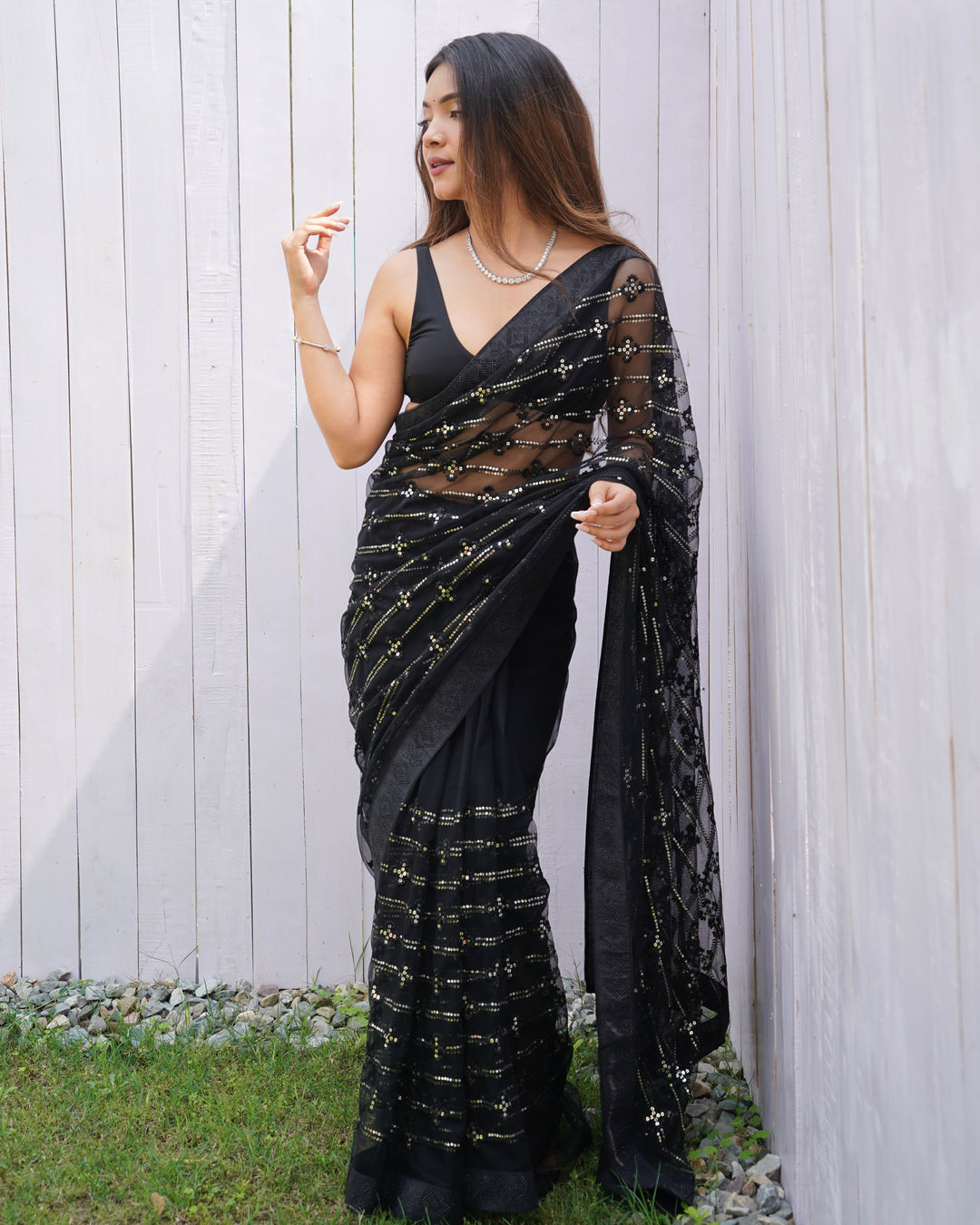 Stunning Butterfly Net Saree | Thread, Sequance Embroidery, Diamond Work Work for Partywear