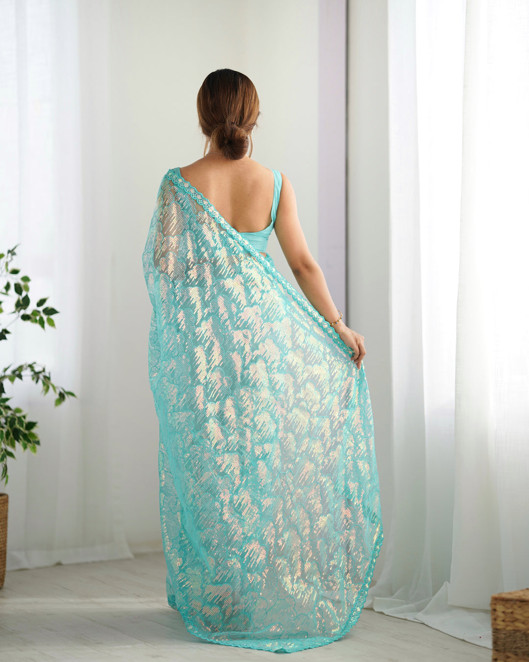 Stunning Mono Net Saree | Heavy Sequance Embroidery Work Work for Partywear