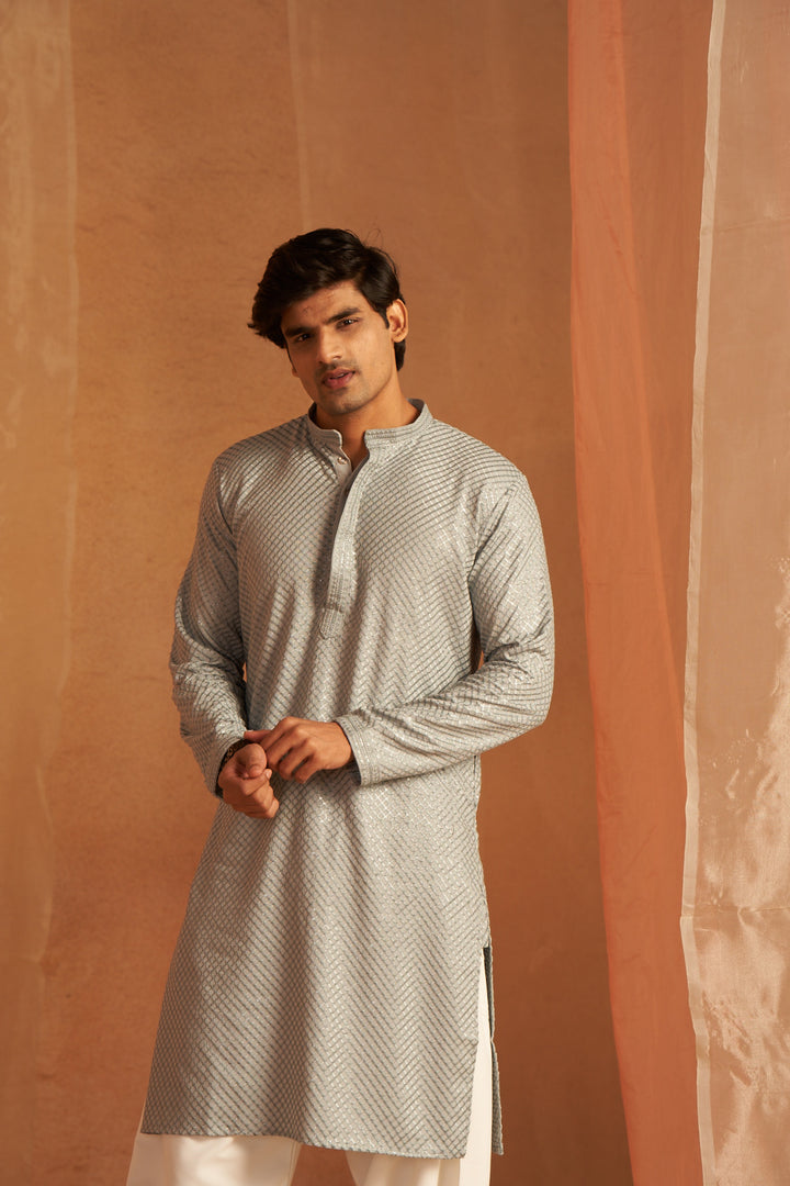 Wedding Wear Men's Kurta Pajama | Art Silk Handcrafted Elegance