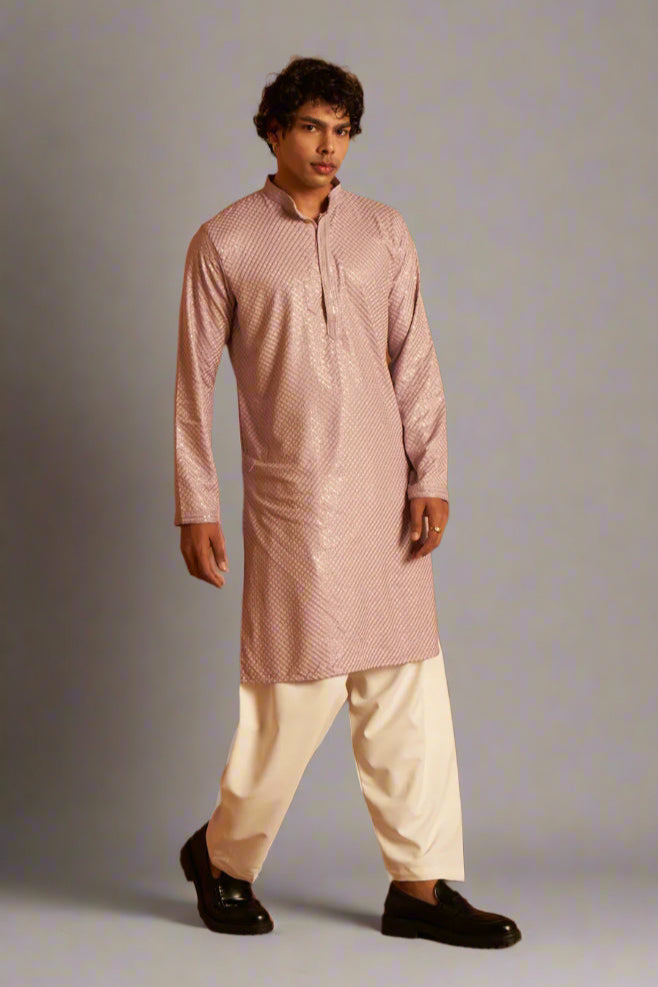 Wedding Wear Men's Kurta Pajama | Art Silk Handcrafted Elegance