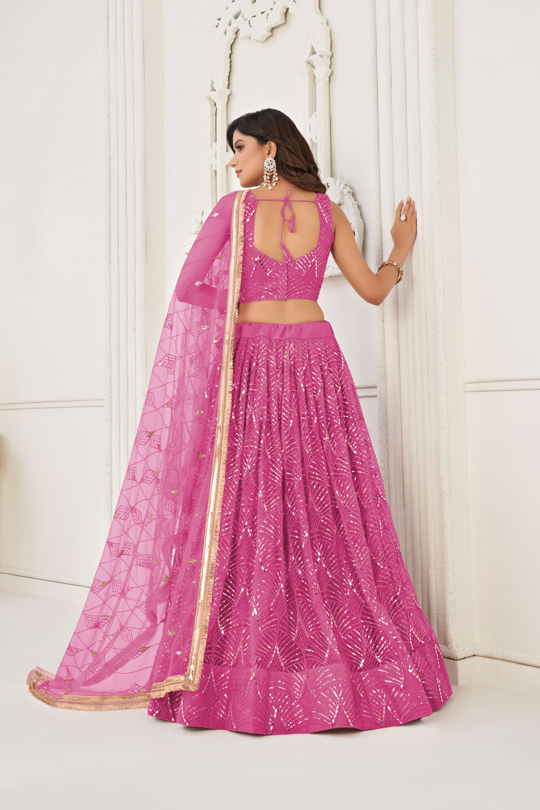 Stunning Butterfly Net Lehenga with Dupatta | Elegance Redefined for Brides