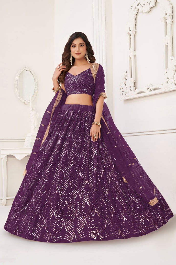 Stunning Butterfly Net Lehenga with Dupatta | Elegance Redefined for Brides