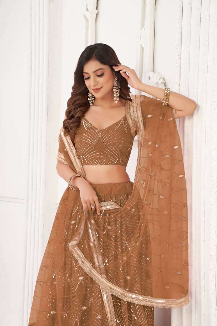 Stunning Butterfly Net Lehenga with Dupatta | Elegance Redefined for Brides