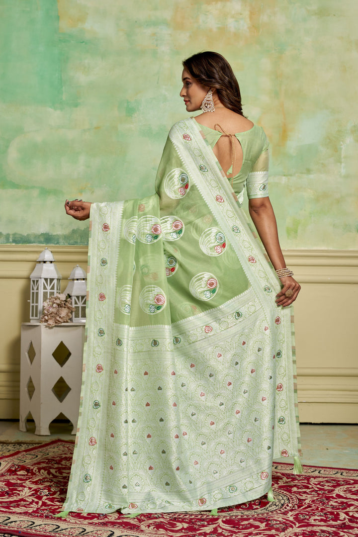 Designer Cotton Saree | Wevon Work | Perfect for Weddings & Special Events