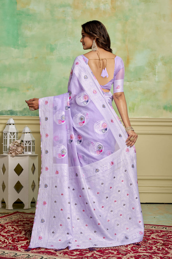 Designer Cotton Saree | Wevon Work | Perfect for Weddings & Special Events