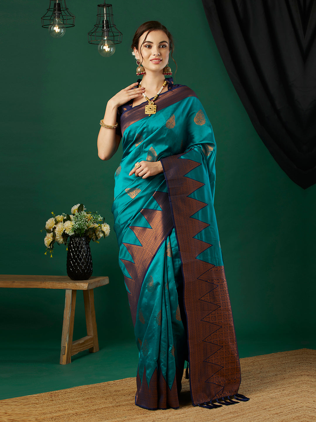 Elegant Banarasi Silk Saree with Wevon Jari Designer | Wedding & Festive