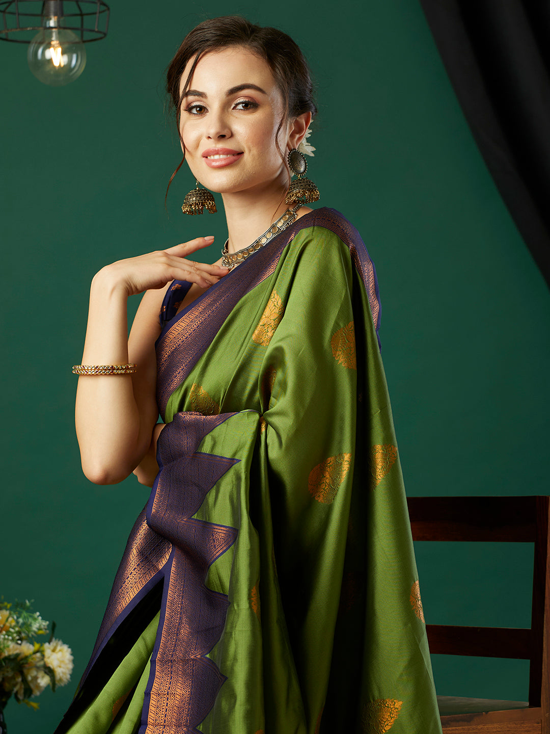 Elegant Banarasi Silk Saree with Wevon Jari Designer | Wedding & Festive