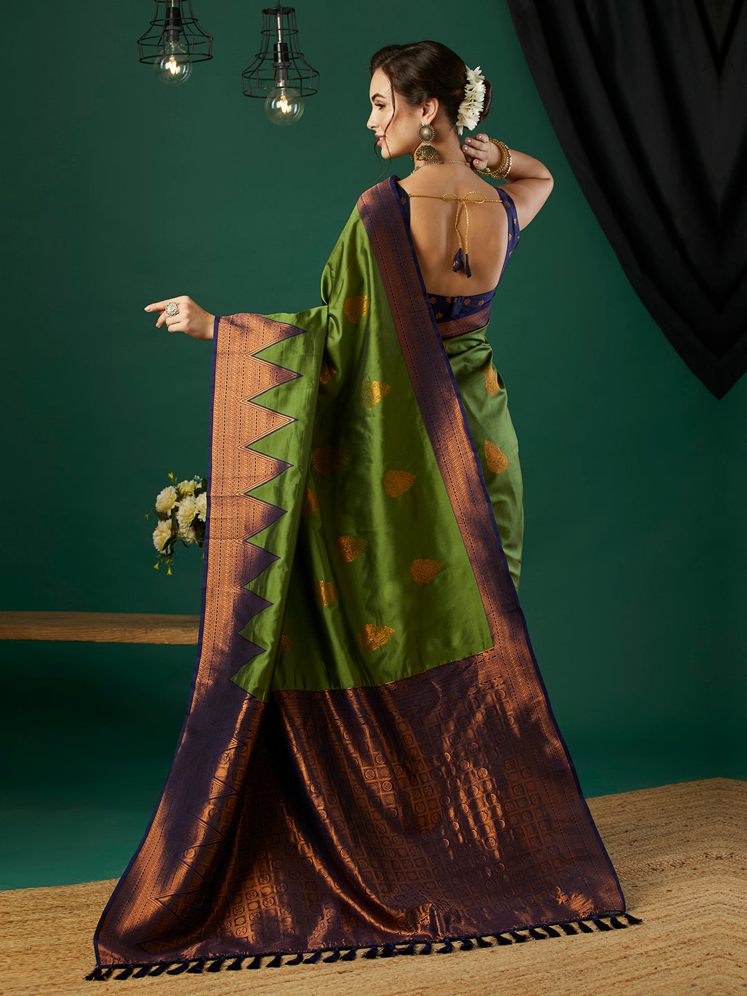 Elegant Banarasi Silk Saree with Wevon Jari Designer | Wedding & Festive