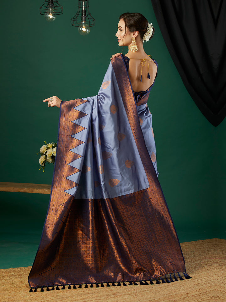 Elegant Banarasi Silk Saree with Wevon Jari Designer | Wedding & Festive