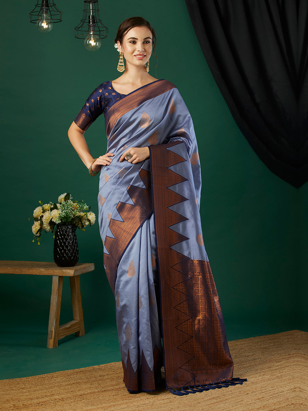 Elegant Banarasi Silk Saree with Wevon Jari Designer | Wedding & Festive