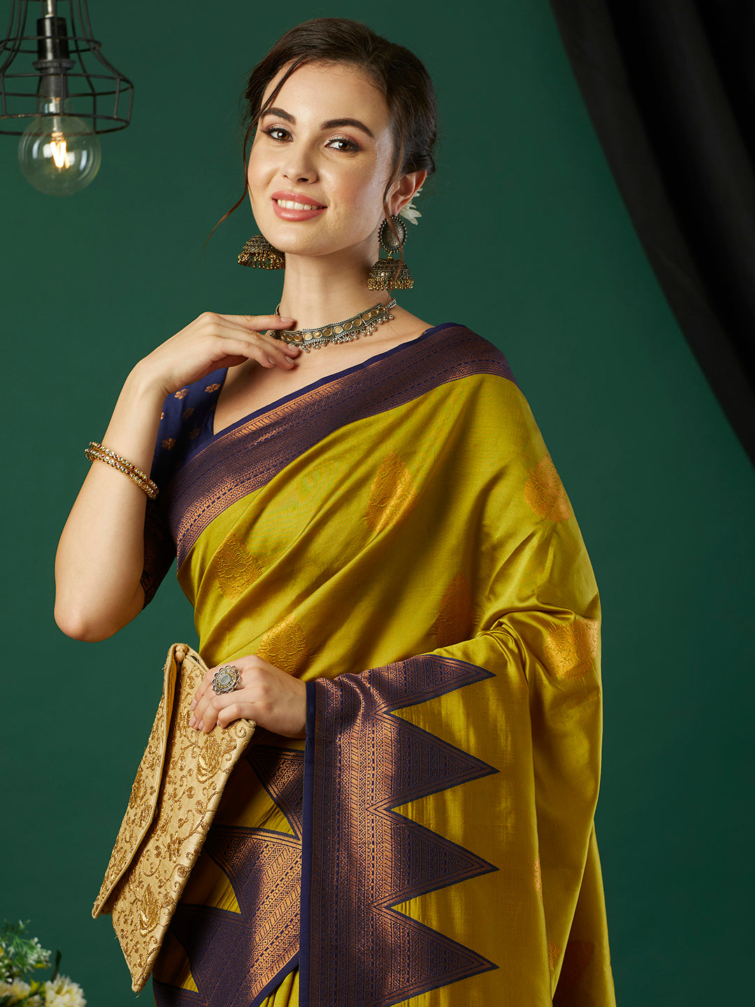 Elegant Banarasi Silk Saree with Wevon Jari Designer | Wedding & Festive