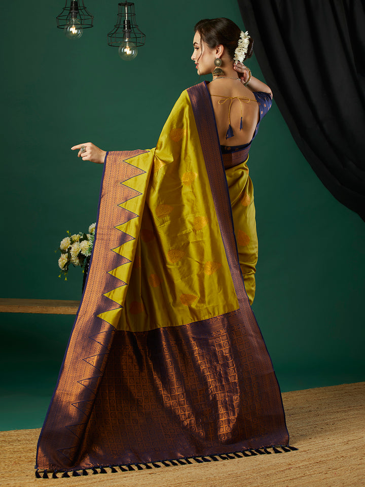 Elegant Banarasi Silk Saree with Wevon Jari Designer | Wedding & Festive