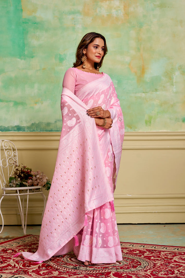 Cotton Wevon-Designer Saree | Perfect for Weddings and Special Events