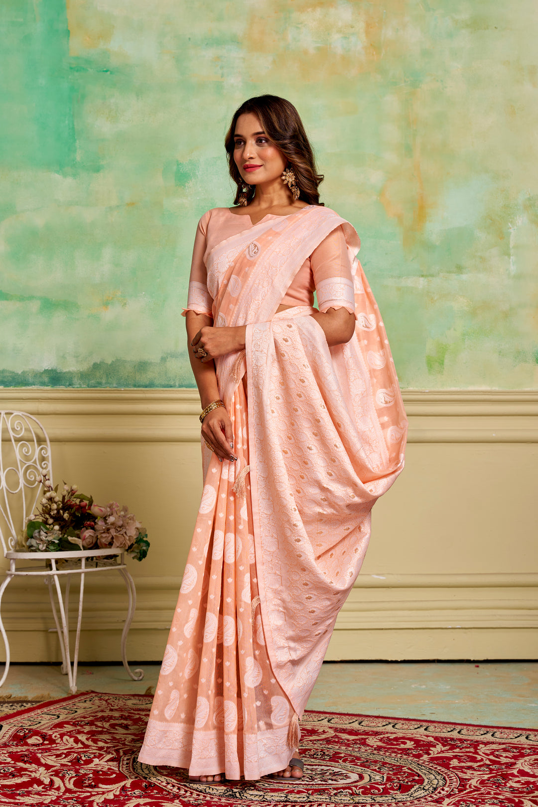 Cotton Wevon-Designer Saree | Perfect for Weddings and Special Events