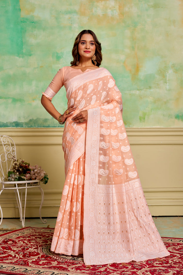 Cotton Wevon-Designer Saree | Perfect for Weddings and Special Events