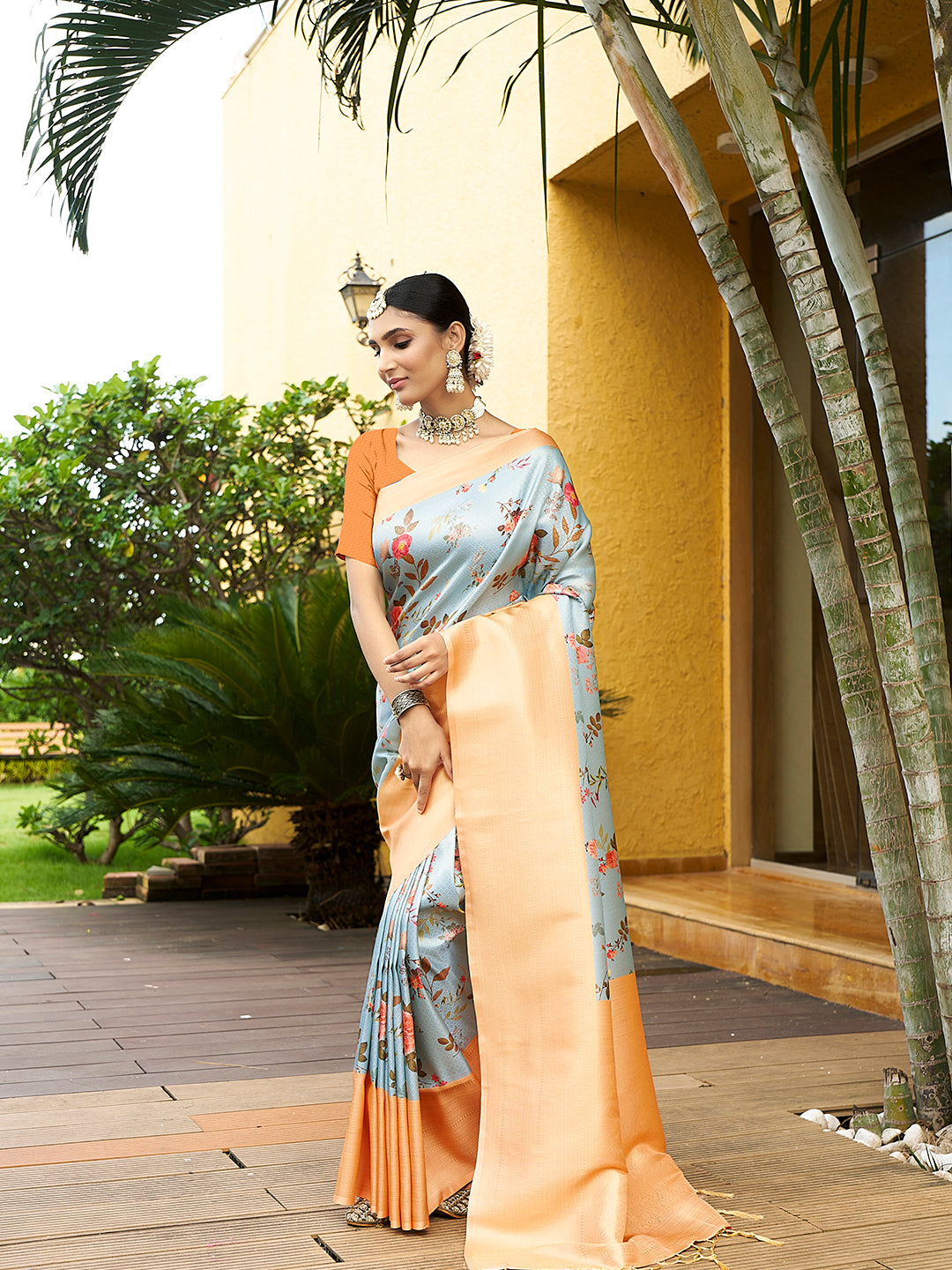 Designer Crepe Saree with Digital Print | Wedding & Festival Wear