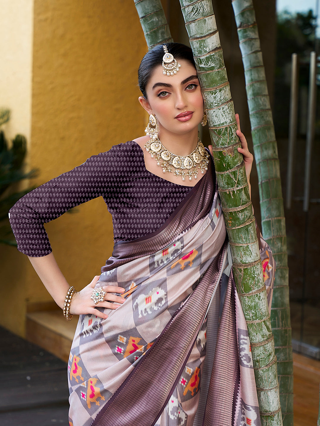 Designer Crepe Saree with Digital Print | Perfect for Weddings & Festive Occasions