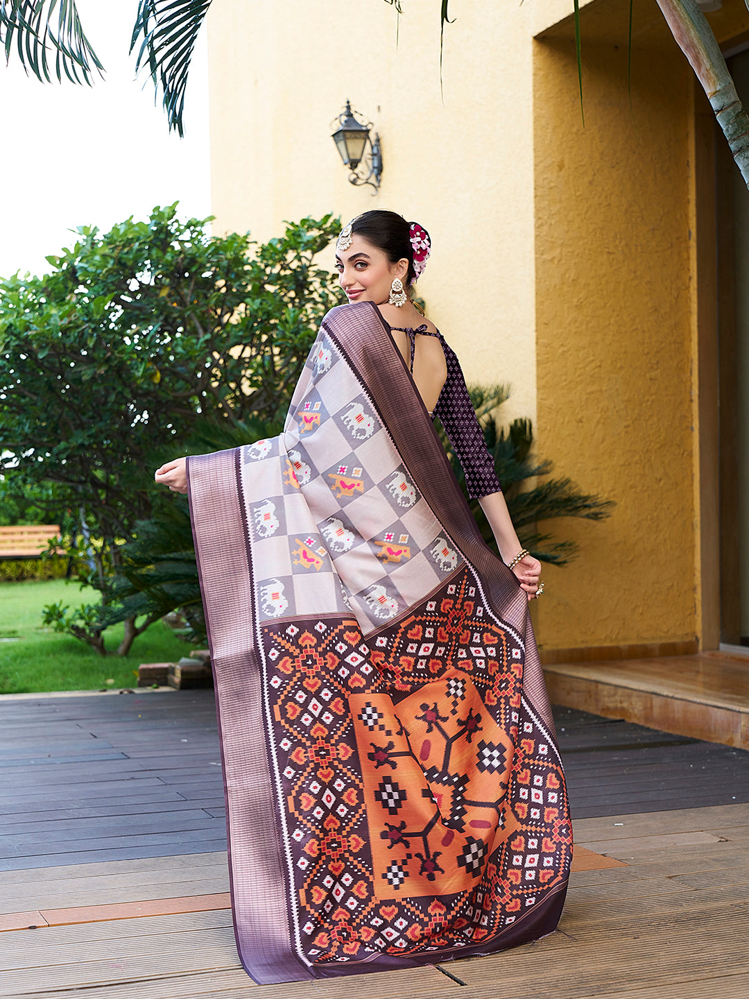 Designer Crepe Saree with Digital Print | Perfect for Weddings & Festive Occasions