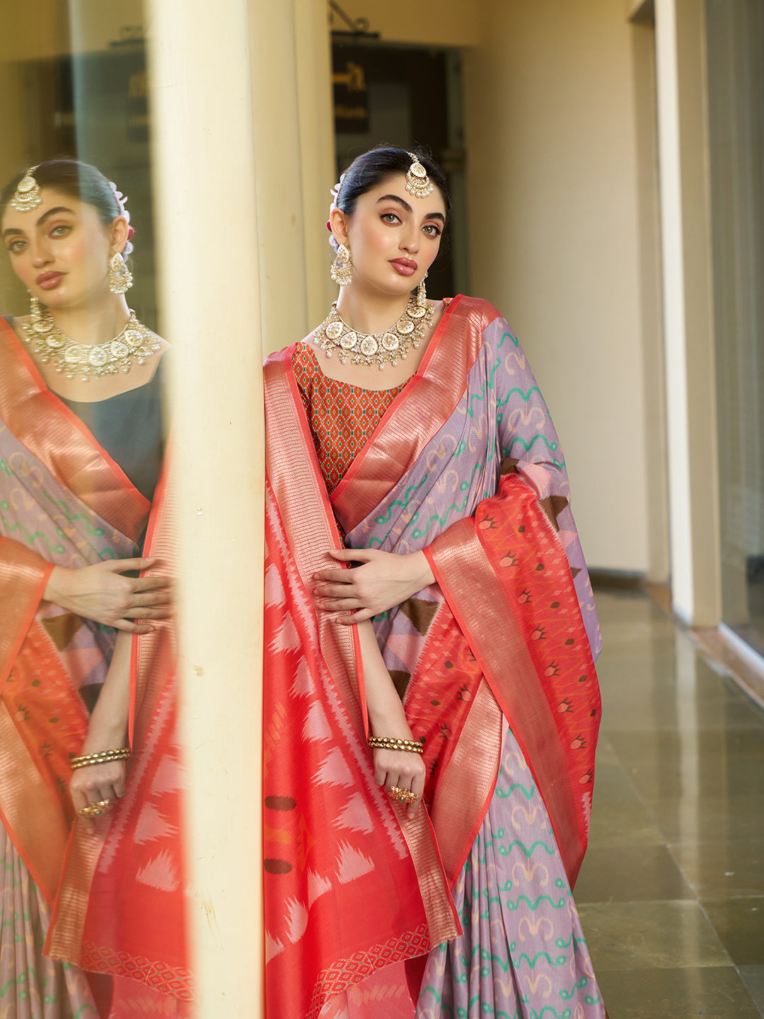 Designer Digital Printed Crepe Saree | Elegant Wedding & Festive Wear