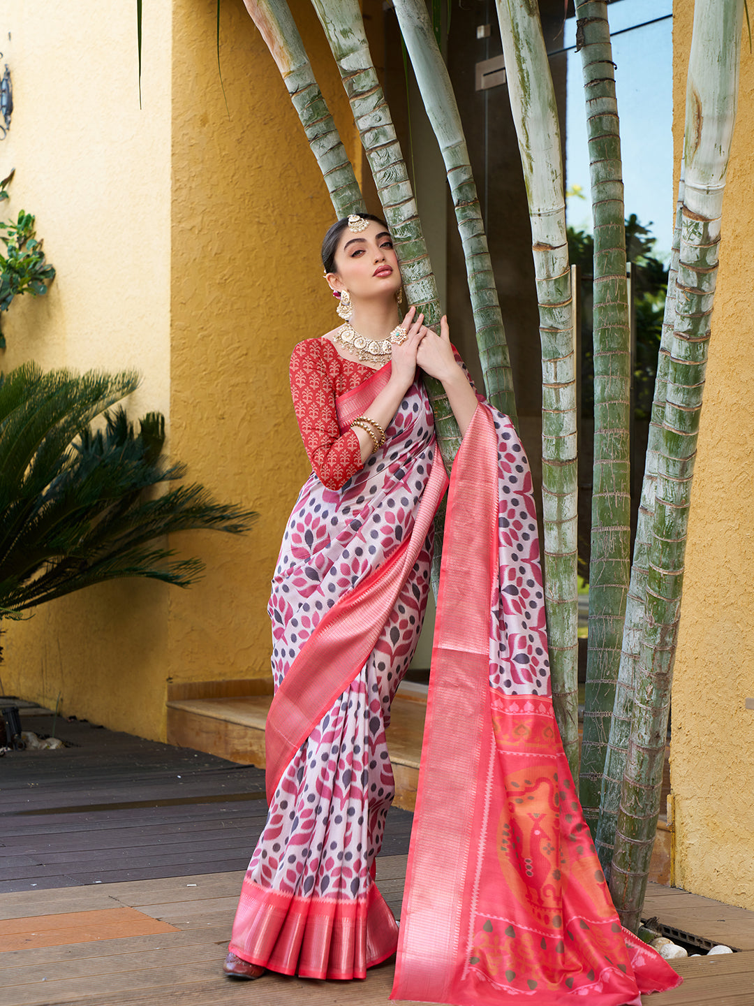 Designer Digital Printed Crepe Saree | Wedding & Festive Occasion Wear