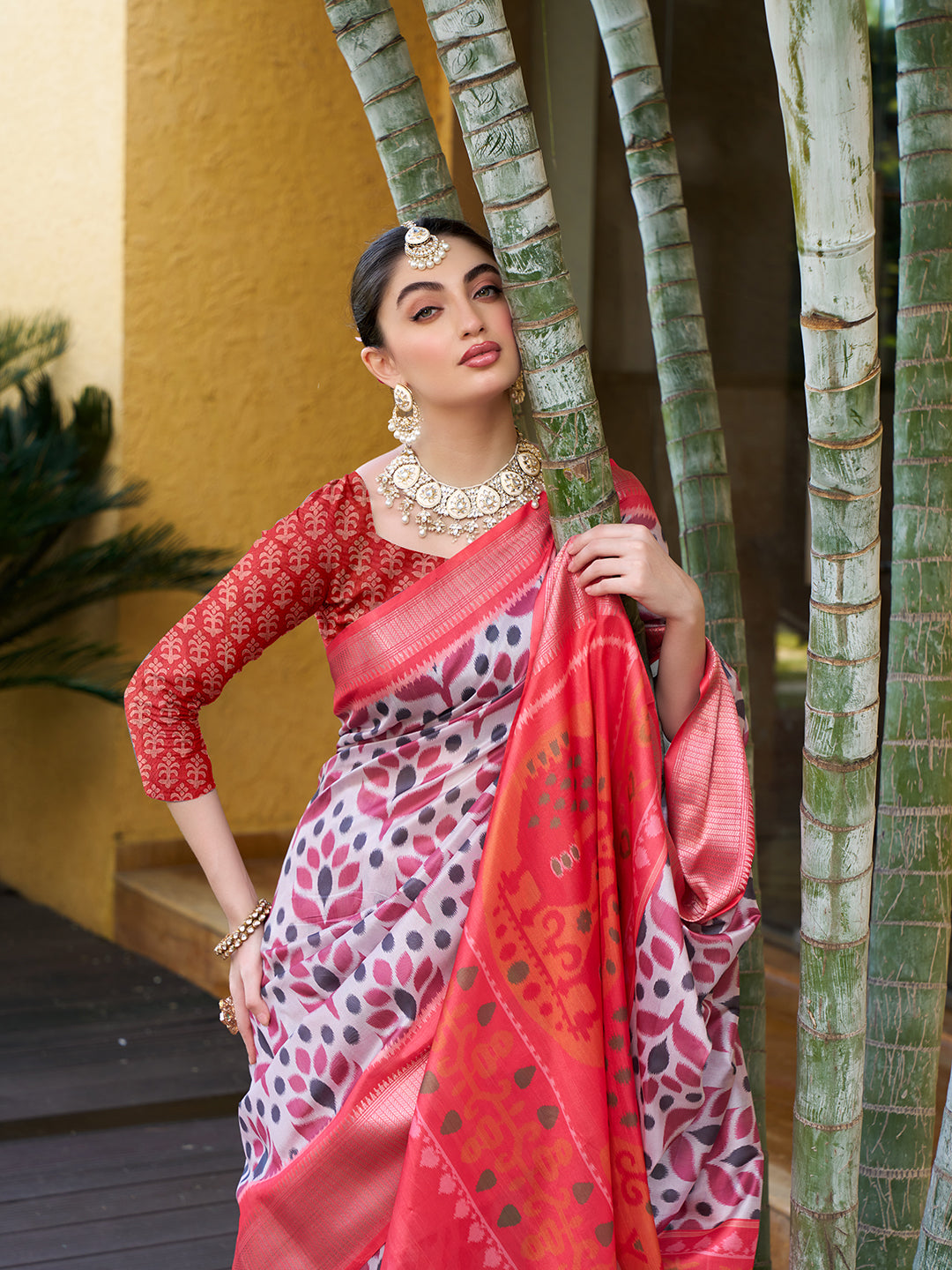 Designer Digital Printed Crepe Saree | Wedding & Festive Occasion Wear