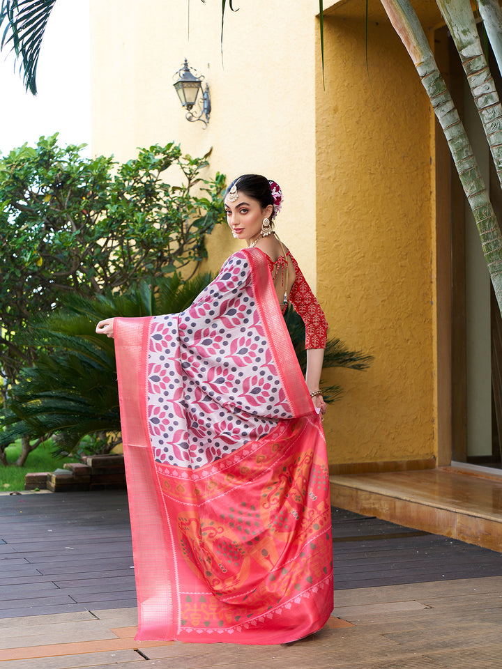 Designer Digital Printed Crepe Saree | Wedding & Festive Occasion Wear