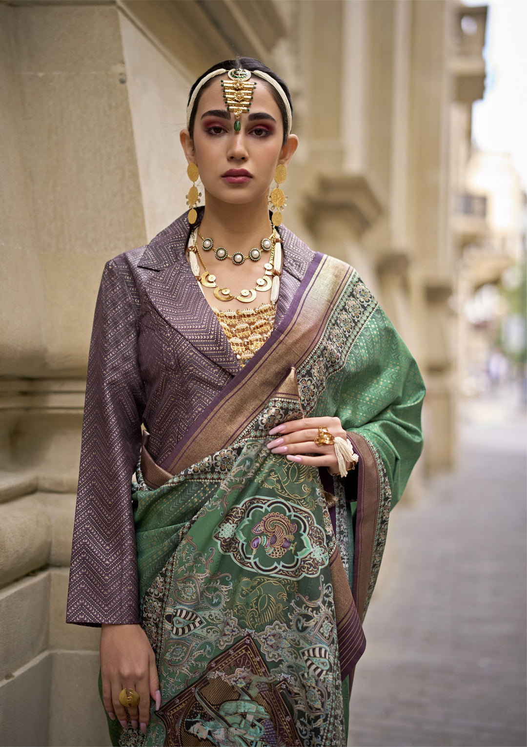 Designer P-V Silk Saree with Jari Weaving | Perfect for Weddings & Festivals