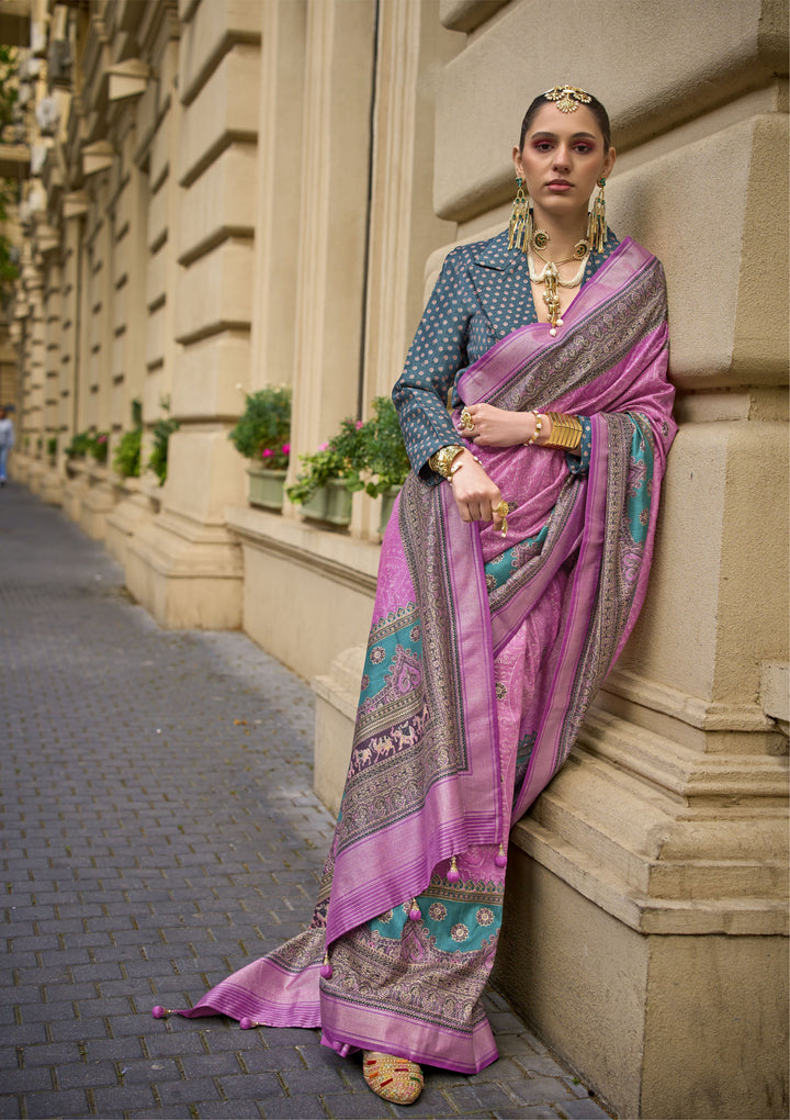 Designer P-V Silk Saree with Jari Weaving | Ideal for Weddings and Festive Occasions