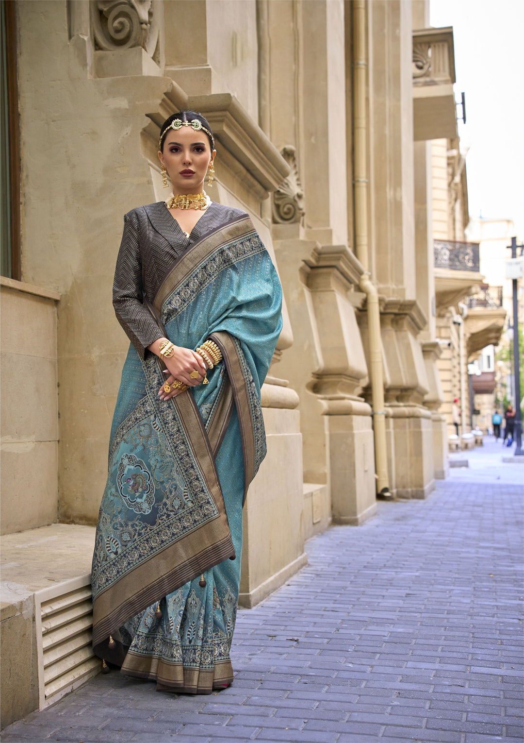 Designer P-V Silk Saree with Jari Weaving | Wedding & Festive Elegance