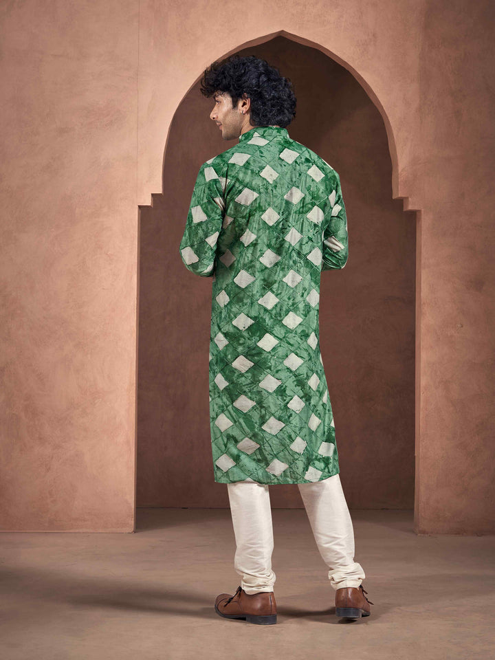 Viscose Art Silk Kurta Pajama | Wevon Designer Print Festive Wear