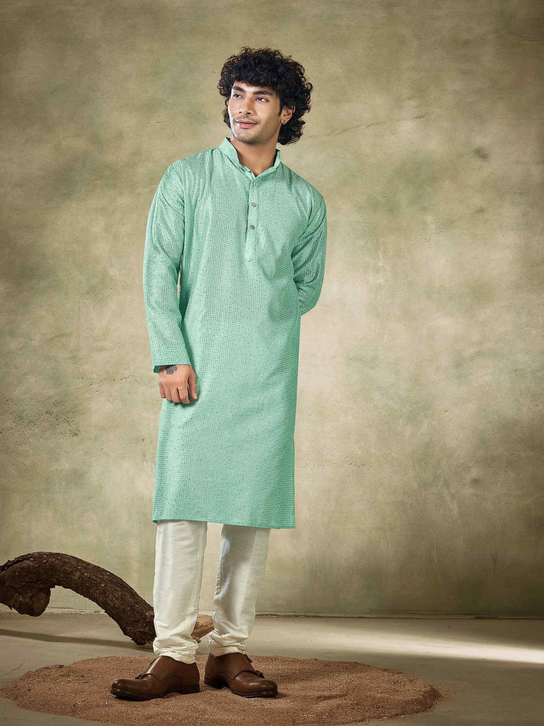 Elegant Viscose Kurta Set | Art Silk Pajama with Embroidery Work