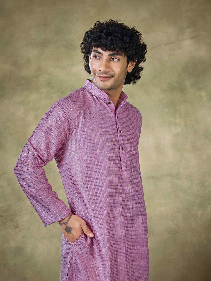 Elegant Viscose Kurta Set | Art Silk Pajama with Embroidery Work