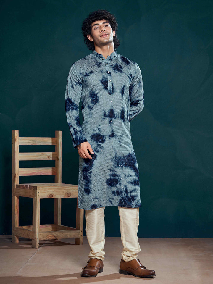 Viscose Art Silk Kurta Pajama | Designer Sequin Embroidery Festive Wear