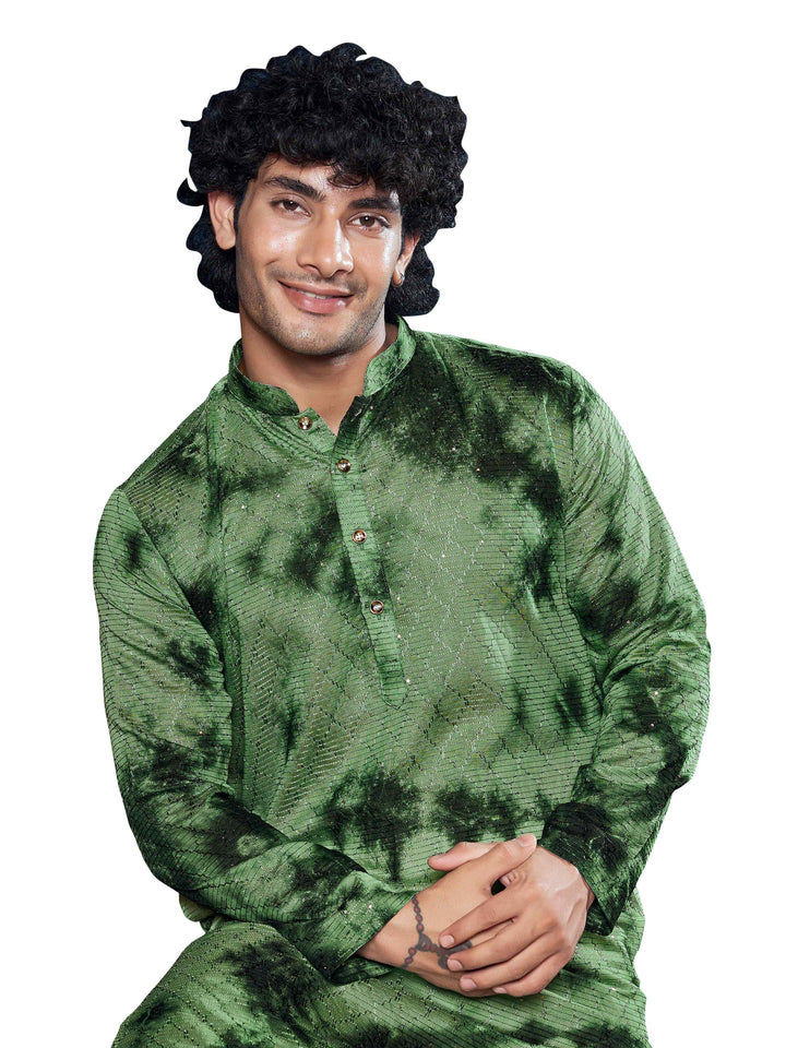 Viscose Art Silk Kurta Pajama | Designer Sequin Embroidery Festive Wear