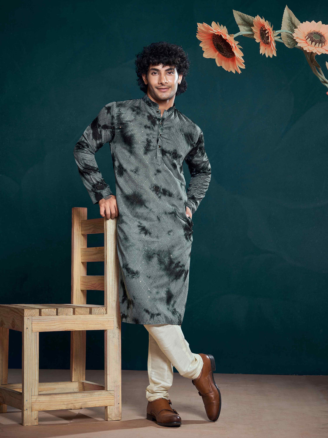 Viscose Art Silk Kurta Pajama | Designer Sequin Embroidery Festive Wear