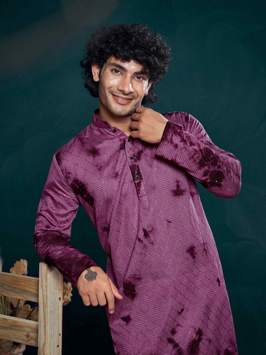 Viscose Art Silk Kurta Pajama | Designer Sequin Embroidery Festive Wear