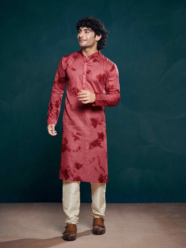 Viscose Art Silk Kurta Pajama | Designer Sequin Embroidery Festive Wear