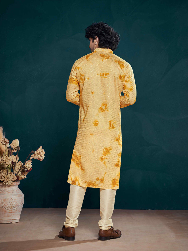 Viscose Art Silk Kurta Pajama | Designer Sequin Embroidery Festive Wear