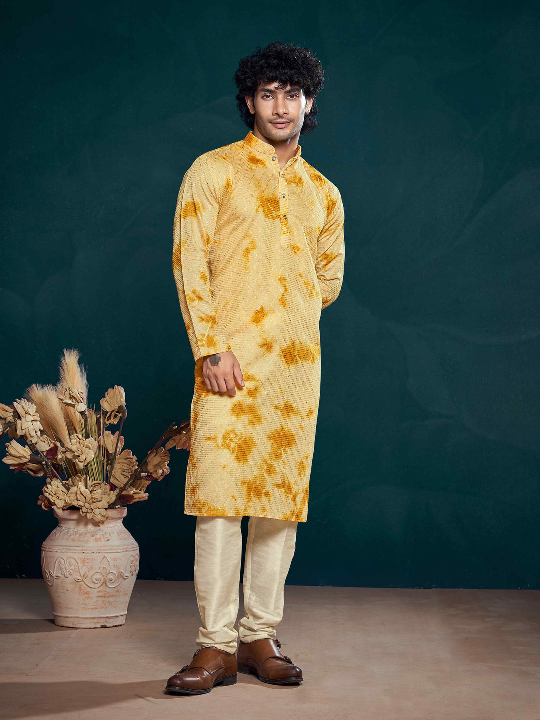 Viscose Art Silk Kurta Pajama | Designer Sequin Embroidery Festive Wear