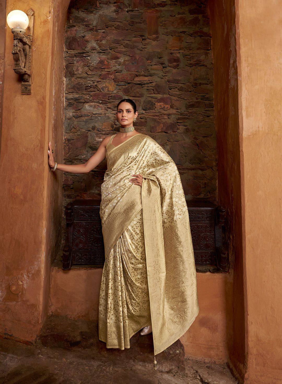 Banarasi Silk Saree Jacquard Weaving | Designer Blowse Wedding & Party Wear